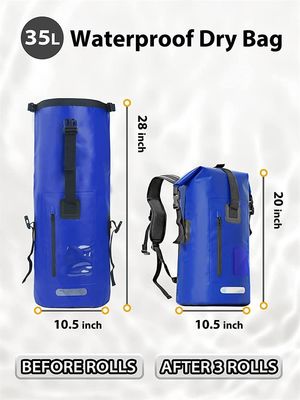 Mochila de bolsa seca impermeable Premium 35L para canotaje, kayak, senderismo, pesca, rafting