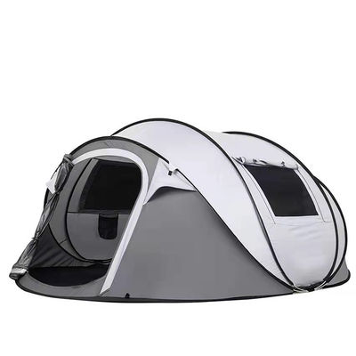 Ventilated 190T Polyester Easy Open Beach Tent 5-8 Person Instant Set Up Tents For Camping