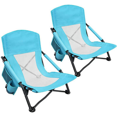 Silla que acampa del Recliner del plegamiento de la silla 250lbs de Mesh Fabric Low Ultralight Camping