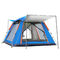 El acampar a prueba de viento de poste de la fibra de vidrio surge la tienda los 240x240x156cm 3 dormitorio de 4 personas una