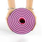 la púrpura doble estérea de la estera 6m m de la yoga de la TPE del color 3D talló finalmente el modelo impermeable