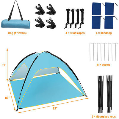 Prenda impermeable Oxford fácil encima del refugio 1.5kg 83x83x51inches de Sun para las comidas campestres